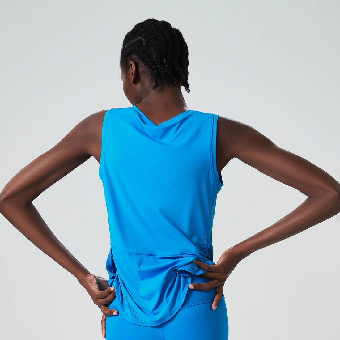 Women's Loose Fitness Tank Top - Vivid Turquoise