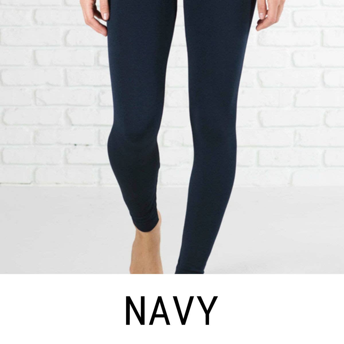 Non-Lined Tummy Control Leggings  - French Navy