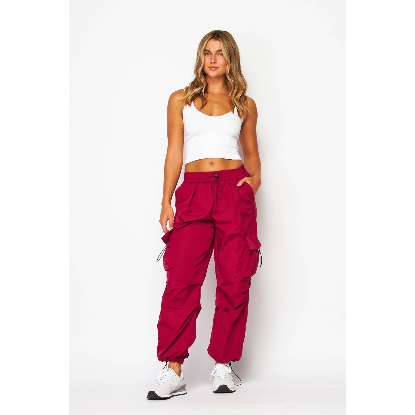 Cargo Jogger Pants - Smokey Burgundy