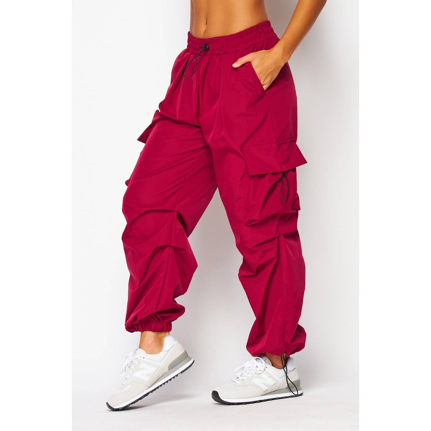 Cargo Jogger Pants - Smokey Burgundy