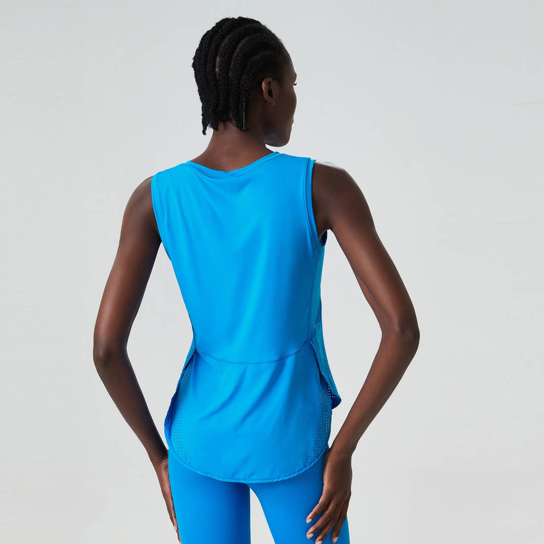 Women's Loose Fitness Tank Top - Vivid Turquoise