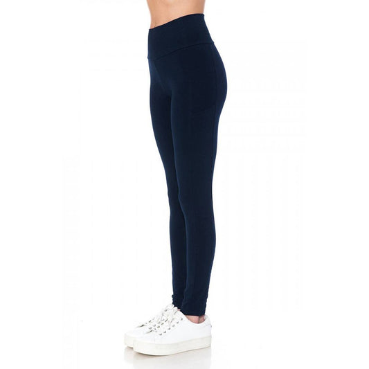 Phone Pocket High Waist Leggings - Navy