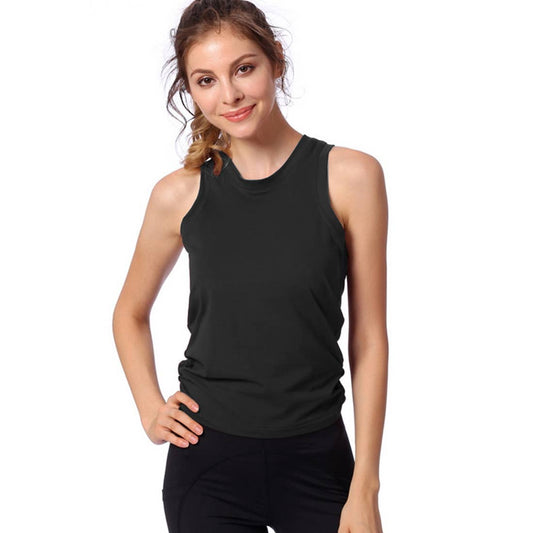 Women Backless Soft Yoga Sport Running Tank Top - Black