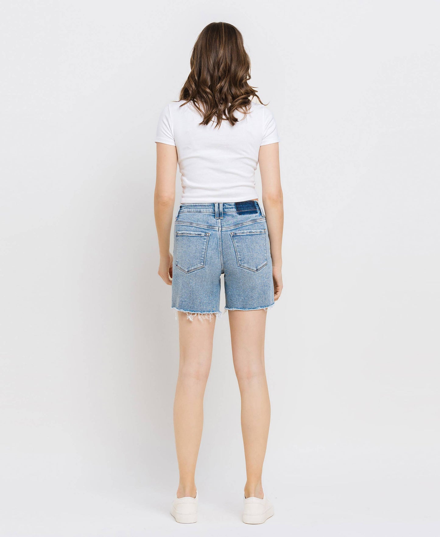 High Rise Midi Short - Light Wash FINAL SALE