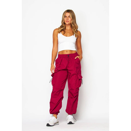 Cargo Jogger Pants - Smokey Burgundy