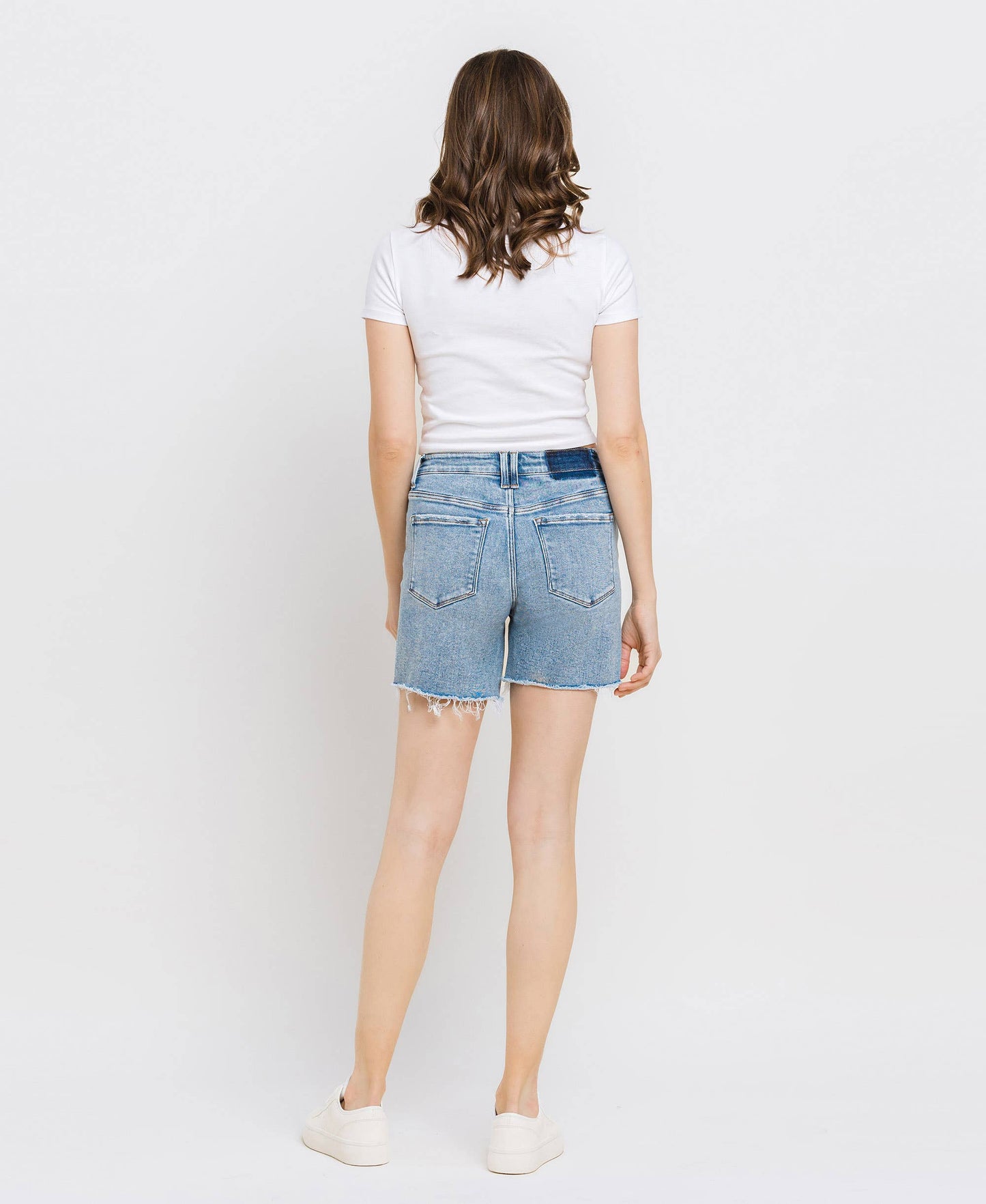 High Rise Midi Short - Light Wash FINAL SALE