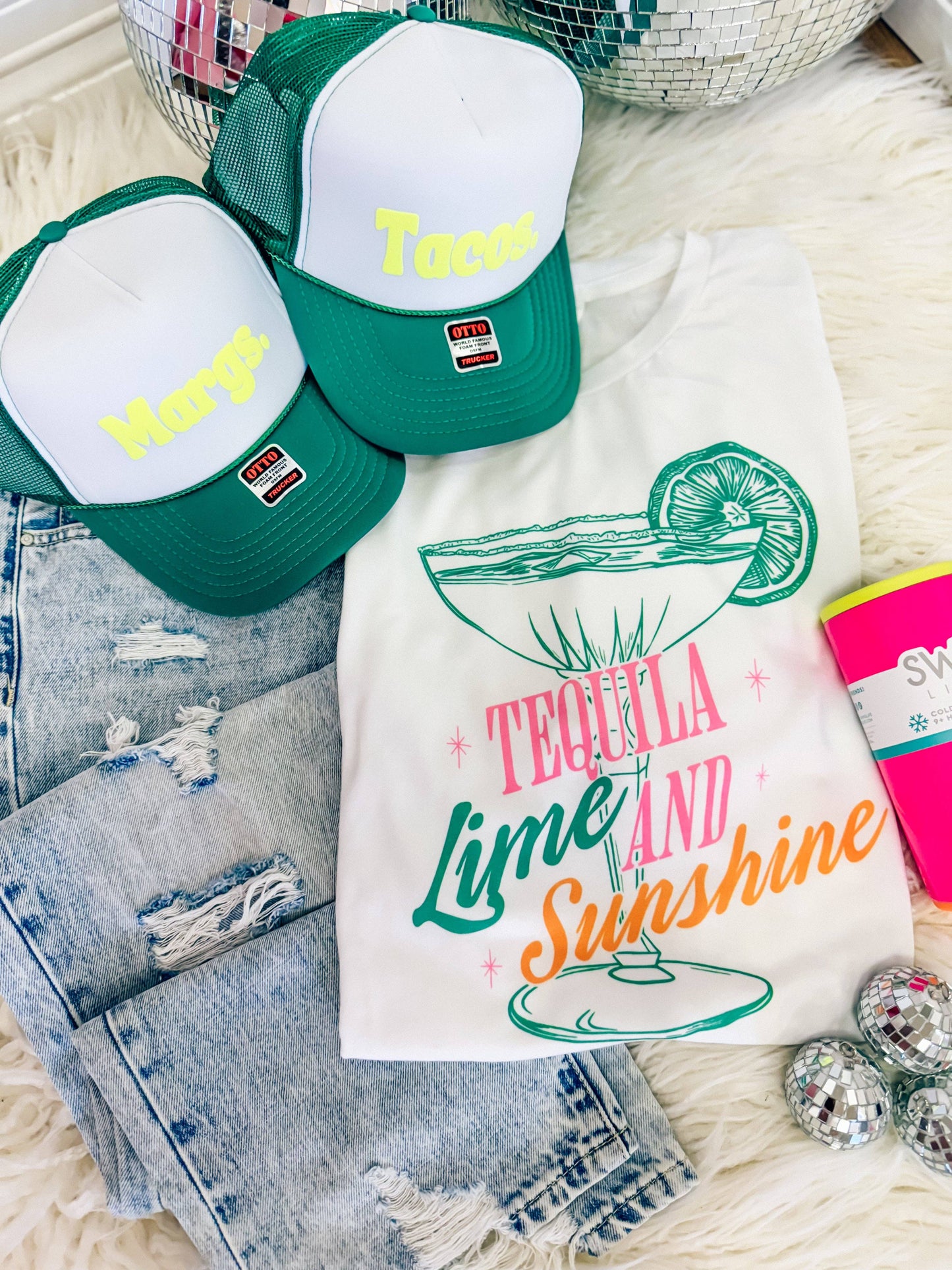 Tequila Lime And Sunshine Tee - Spring White