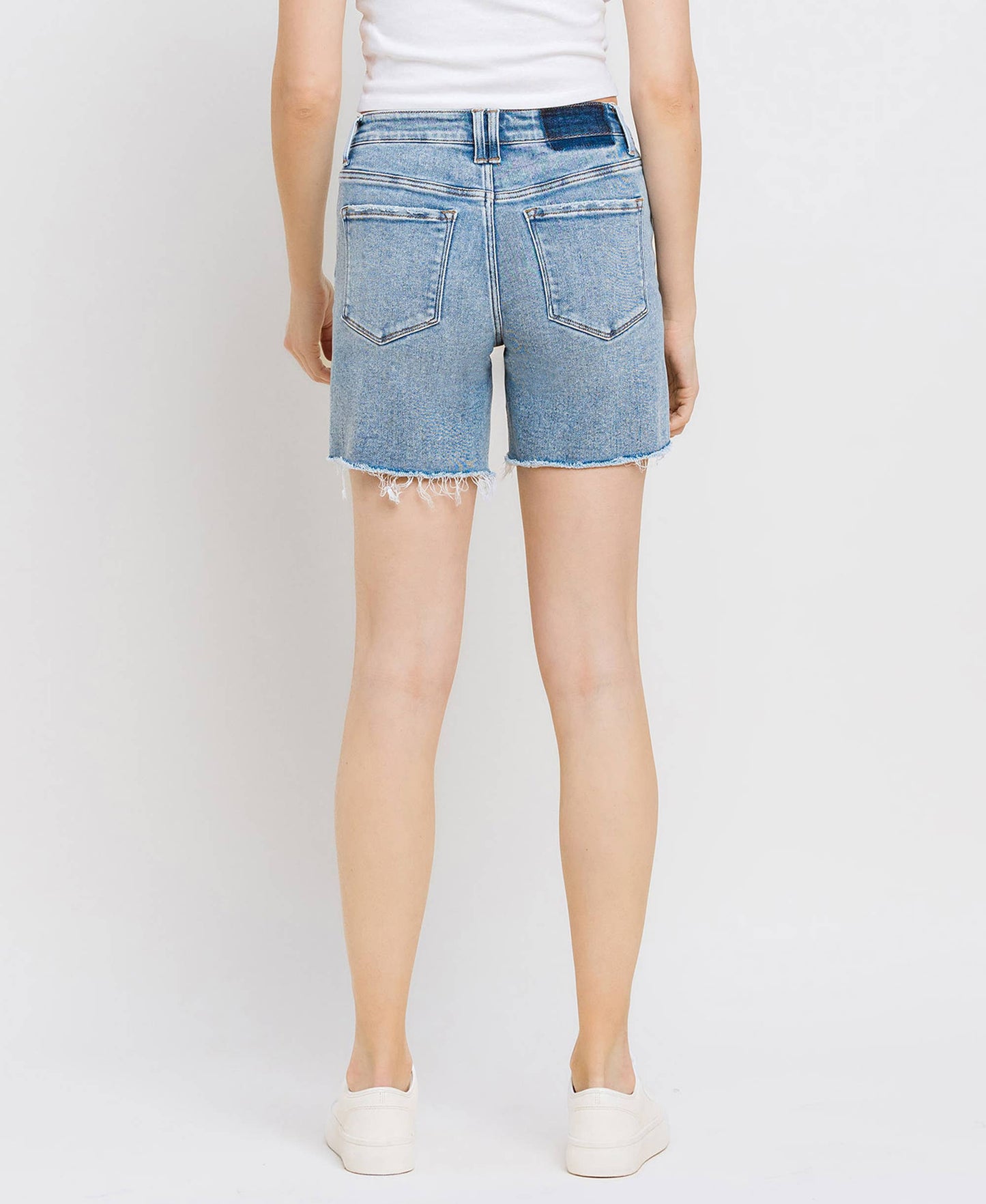 High Rise Midi Short - Light Wash FINAL SALE